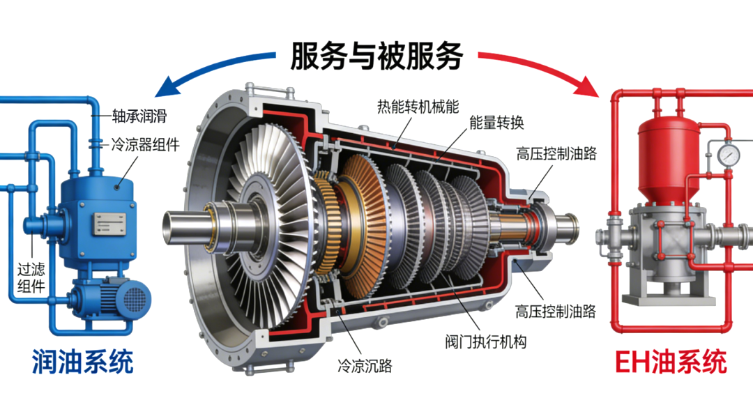透平系統(tǒng)與潤滑油系統(tǒng)、EH油系統(tǒng)的功能定位與關(guān)聯(lián)分析